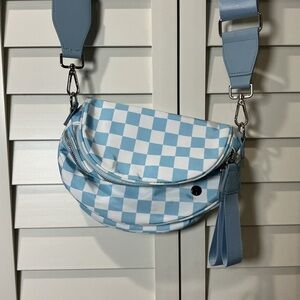 Blue Checkered Women's Bag